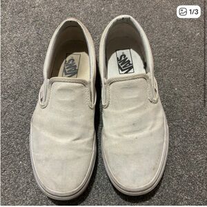 Vans Women's White Slip-On Sneakers